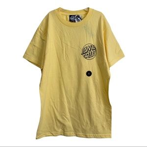 Santa Cruz yellow t shirt NWT small